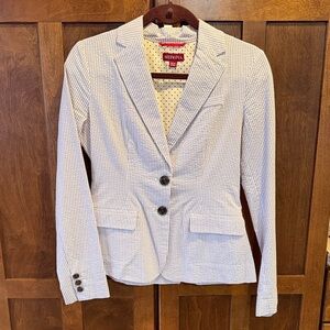 Merona Women's PinStriped Blazer - White and Gray
